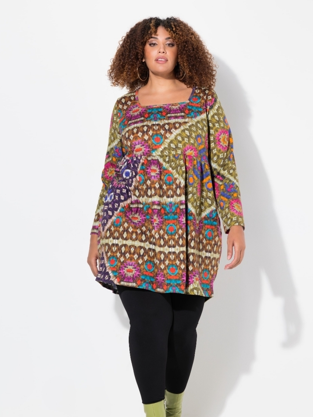 Ulla Popken Tunic Dress Artsy Multicolor 16/18